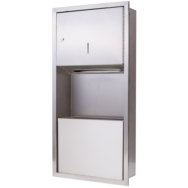 Indbyggede møbler - papirdispenser og papirkurv - 9L