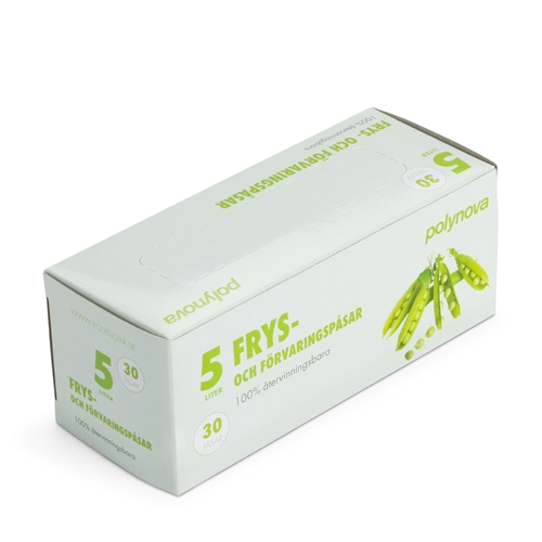 Freezer bag LLD - 5L 260x440mm 22my in dispenser - 30 pcs
