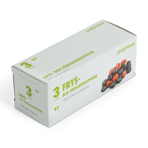 Freezer bag LLD - 3L 220x380mm 22my in dispenser - 40 pcs