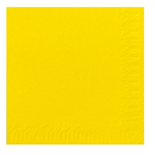 Duni keltainen 2-kerroksinen 1/4-taitettu lautasliina 33x33 cm 125 kpl