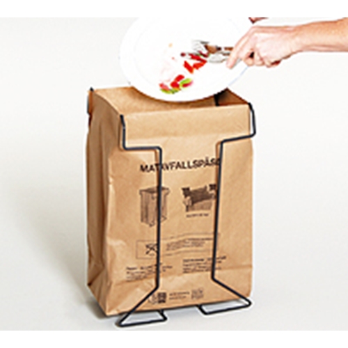 Papirpose til madaffald - 320x160x430mm 22l SOS-bund - 100 stk.