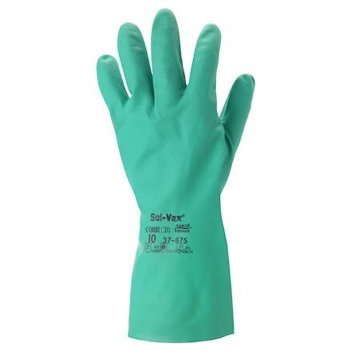 Handsker AlphaTec Solvex 37-675 - M (8) grøn - 12 stk