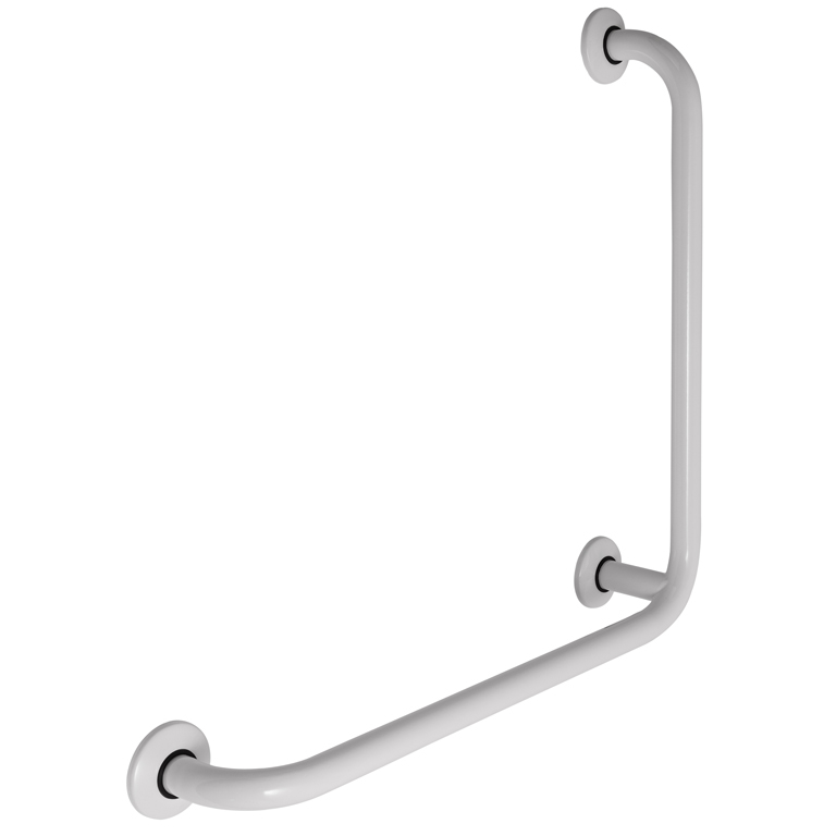 Angled grab rail for disabled users (reversible) 90o - White epoxy