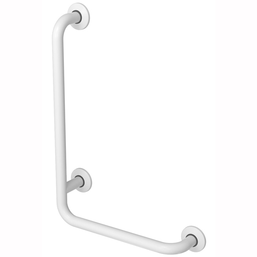 Angled grab rail for disabled users 8/4 left 90o - White epoxy