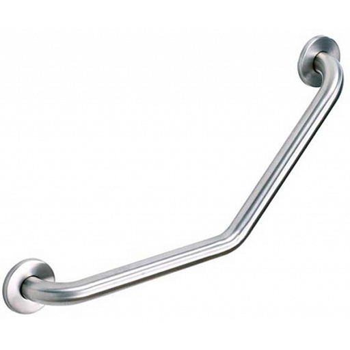 Angled grab rail for disabled users - 130o - Stainless steel