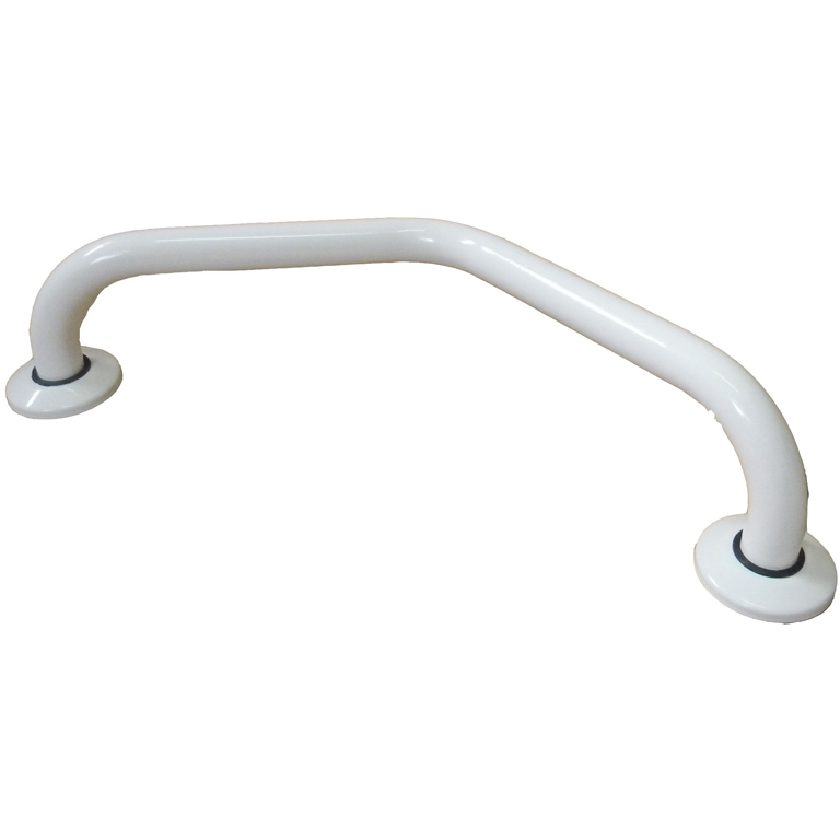Angled grab rail for disabled users - 130o - White epoxy