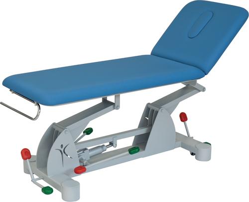 Hydraulické lehátko 2dílné s kolečky držákem na papírové podložky a nožním ovládáním