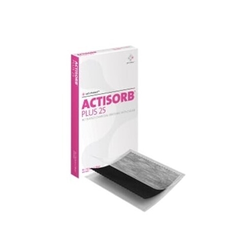 Hiili-/hopeakompressi Actisorb Plus 25 - 10,5x19 cm - 10 kpl