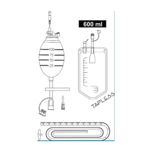 Dränageset m boll 100 ml – 25mm Hg CH19 – 10 st