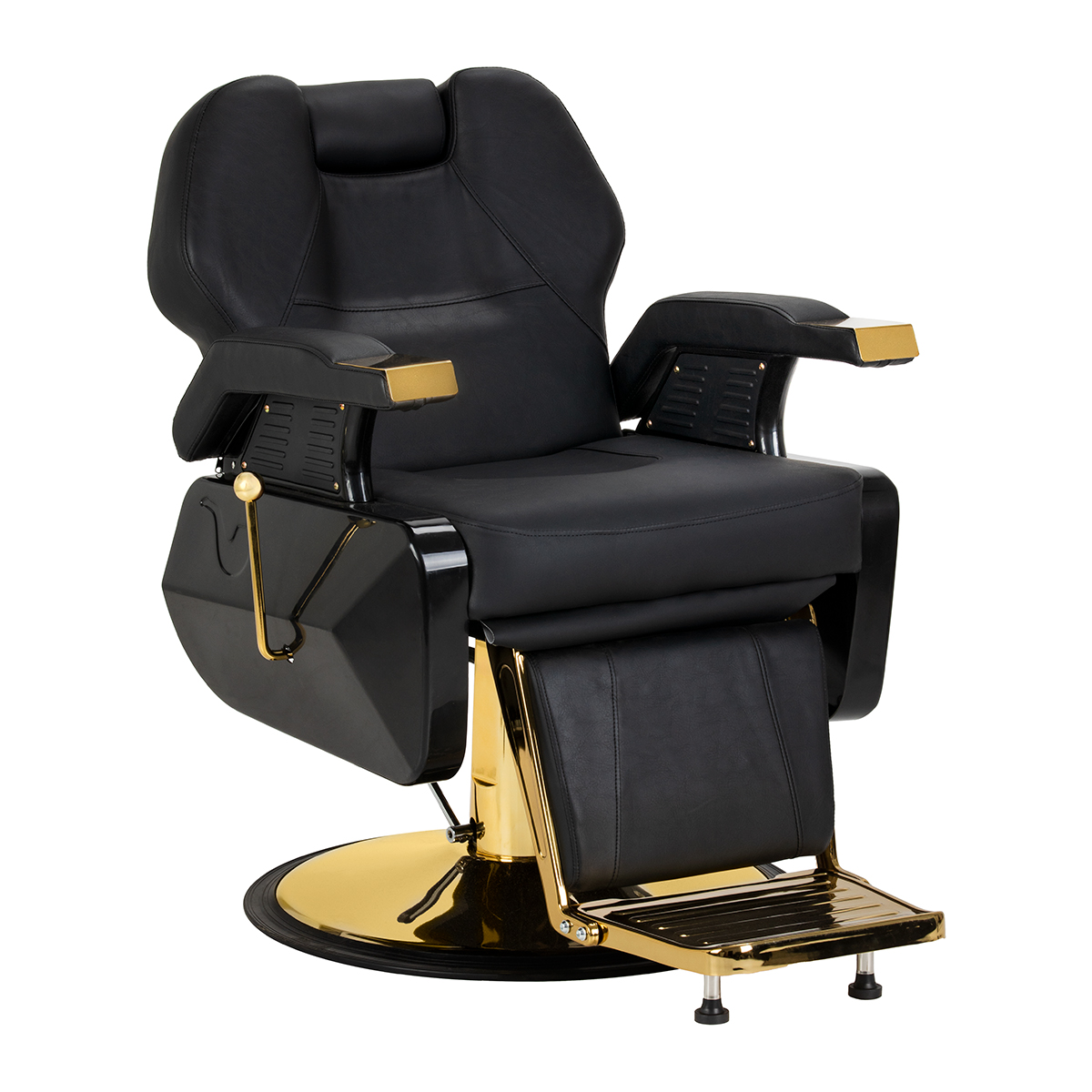 Hair System New York barberarstol svart guld