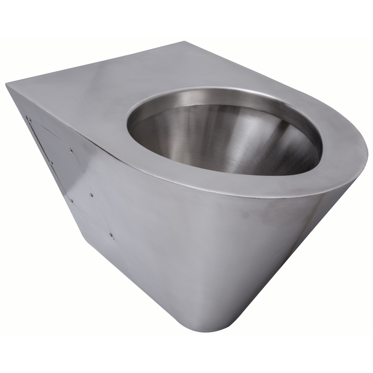 Stainless steel wall-mounted toilet