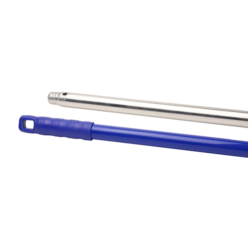 Skaft med gevind til minimoppe - 150 cm blå/aluminium