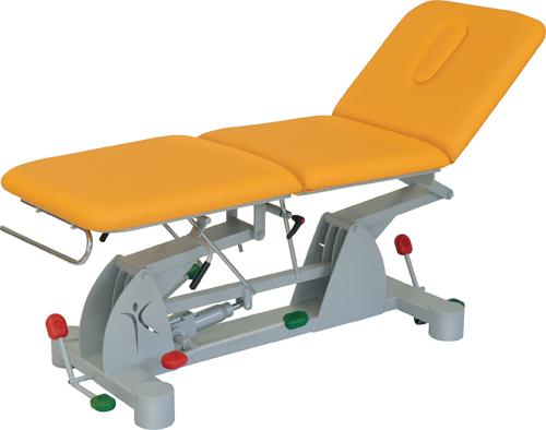 Hydraulické lehátko 3dílné s kolečky centrální skládání ovládané nohou