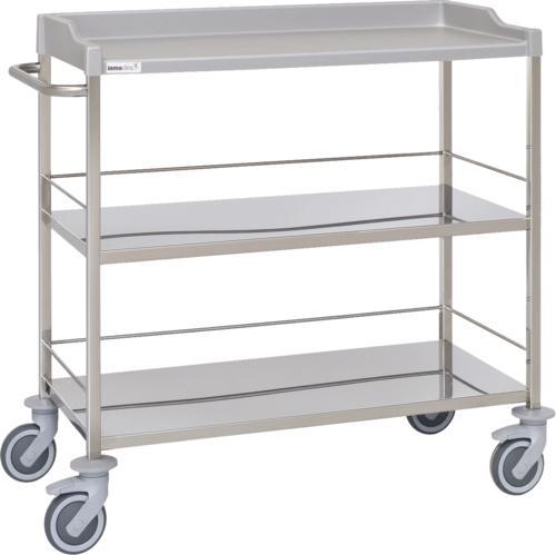 Multifunktionell sjukhusvagn – 3 hyllplan – 100 cm bred