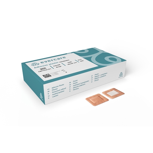 Injektionspflaster Nonwoven evercare - 3,8x3,8 cm beige - 200 St.