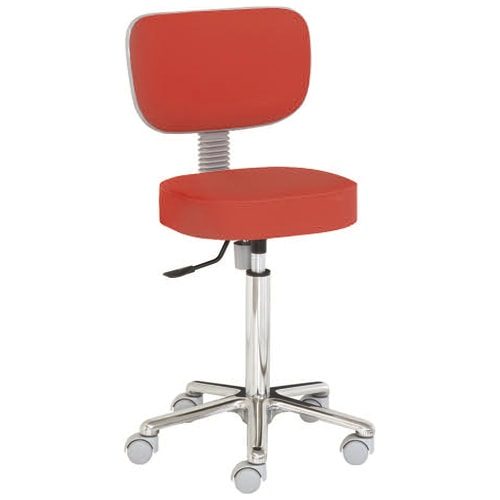 Krzesło z oparciem - Aluminiowa podstawa - Wysokość: 55-74 cm