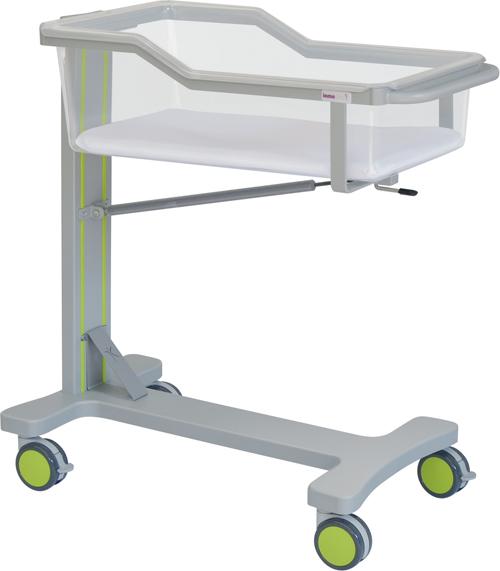 Łóżeczko noworodkowe na kółkach do neonatologii - pozycja Trendelenburga - 90x47x97 cm