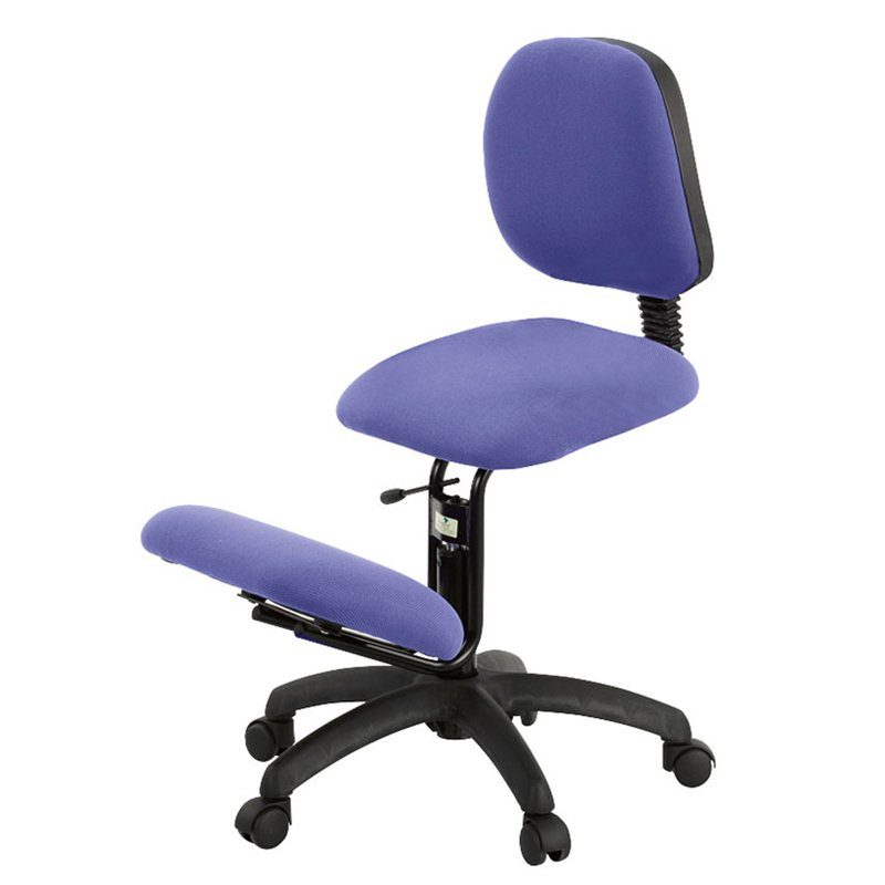 Ergonomisk knæstol med ryglæn - Siddebredde 44 cm