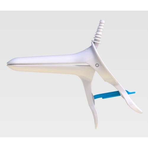 Vaginalspekulum Orchid självhållande – Wide SX m rökkanal blå – 30 st