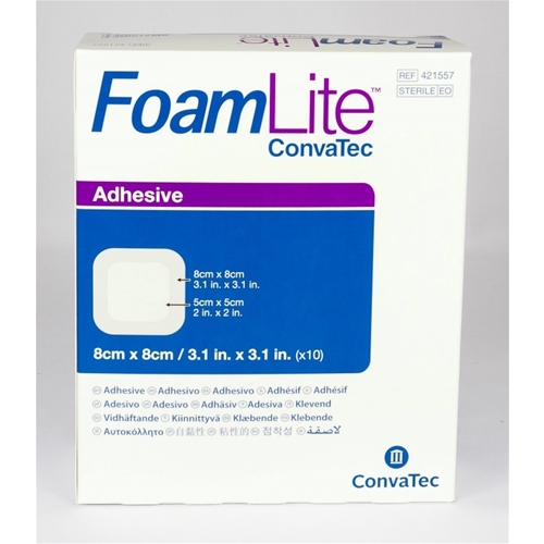 Tynd silikoneskumforbinding FoamLite - 8x8 cm Border Lite - 10 stk.