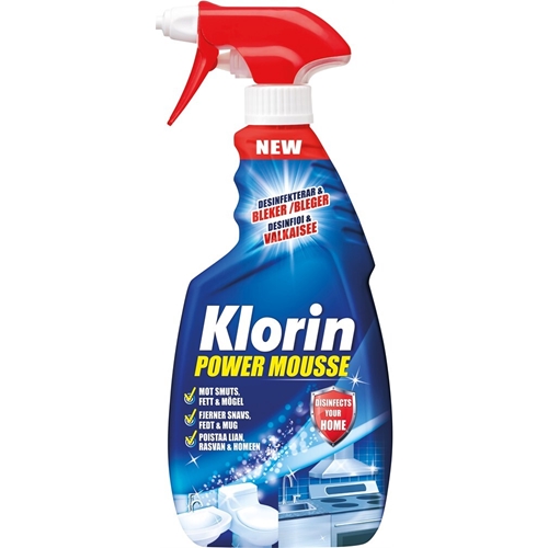 Klorin Power Mousse cleaning foam - 500ml spray pH=13.2 - 12 pcs