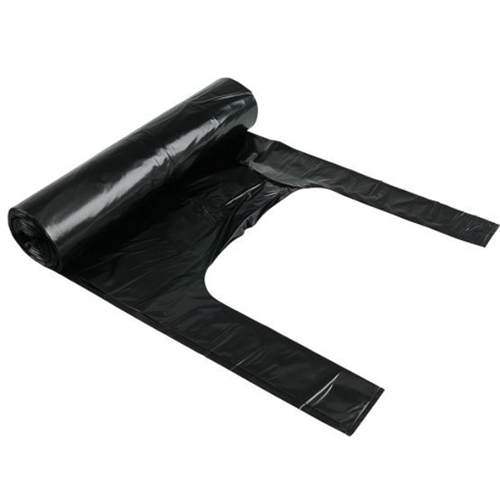 Affaldssæk i LD-plast med bindehåndtag - 70L 585x1095mm 46my sort - 10 stk