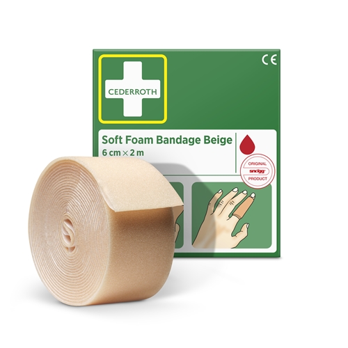 Fingerforbinding Soft Foam - 6x200cm beige