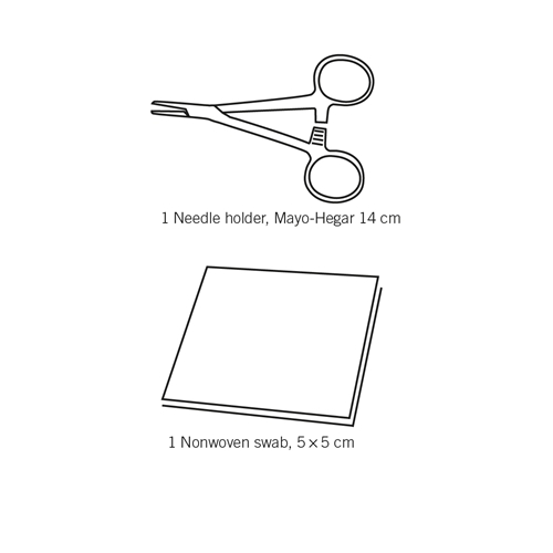 Mayo-Hegar nåleholder engangs - 14 cm enkeltpakket - 100 stk