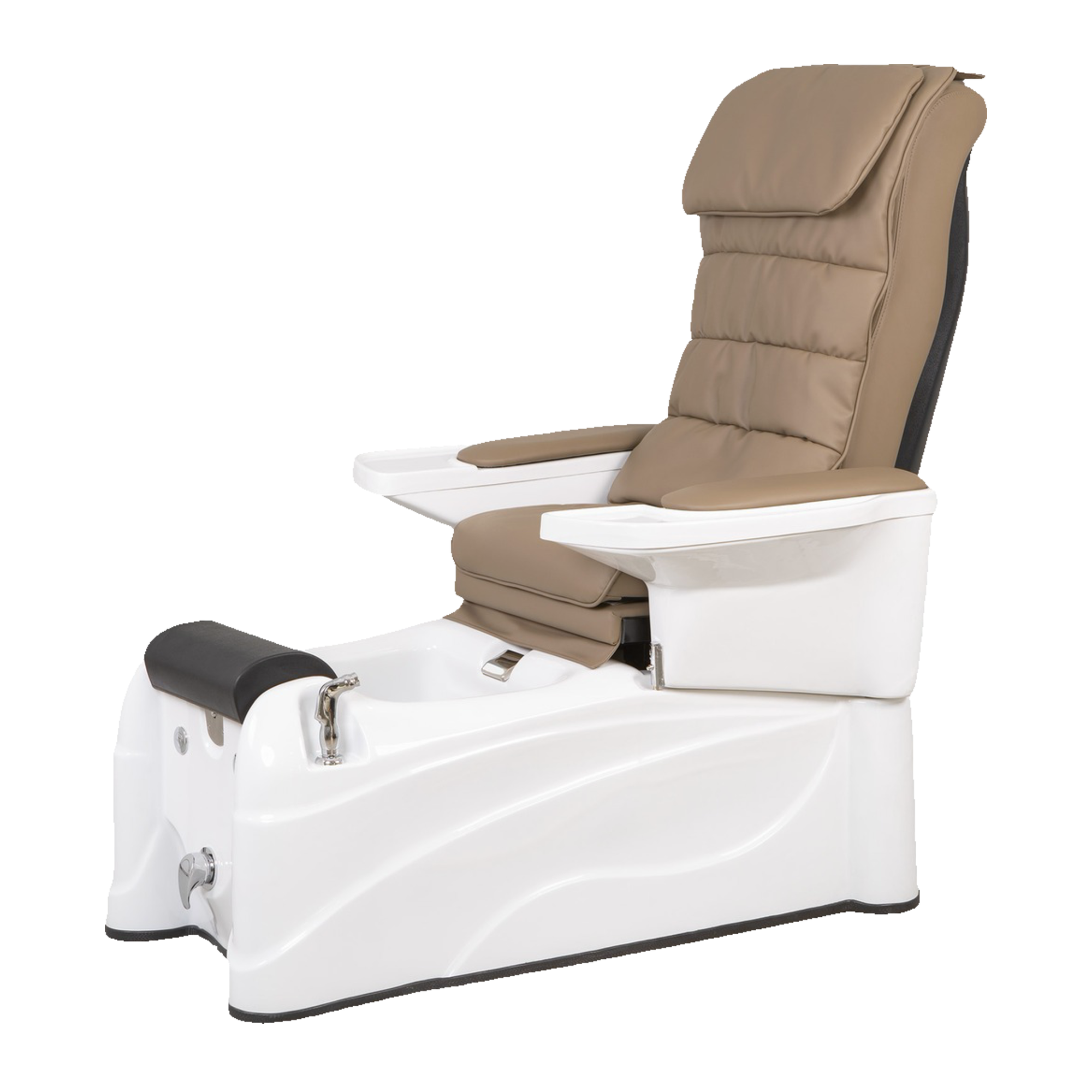 Lyxig pedikyrstol med armstöd - Högkvalitets klädsel - EASE - Beige