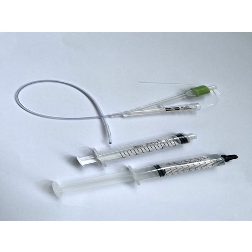 2-vejs kateter med sprøjte UnoQuip - 1,5 ml ch06 31 cm silikone Nel - 5 stk