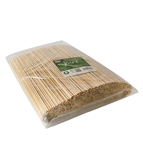 Barbecue skewers bamboo - 25cm Ø3mm - 1000 pcs
