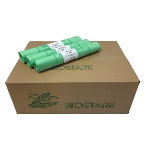 Affaldspose BIOSTARK Star-seal - 30L 520x580mm 15my grøn - 25 stk