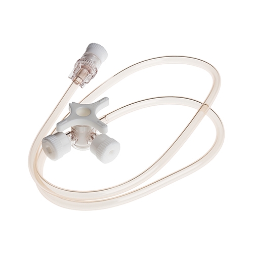 3-vejs hane Connecta - 50 cm slange uden injektionsport hvid - 20 stk.