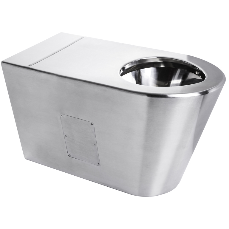 Stainless steel toilet for disabled users