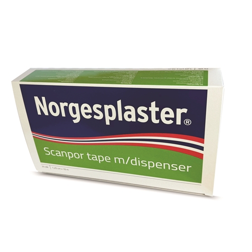 Hæfteplaster Scanpor - 1,25 cm x 10 m beige holder - 24 stk.