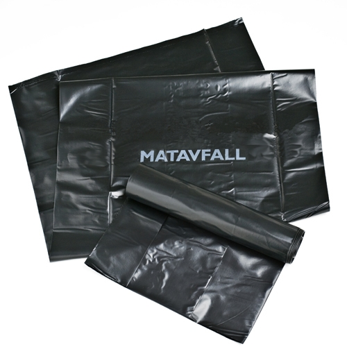 Affaldssæk i LD-plast transparent til madaffald PolyREG - 60L 550x1000mm 80my sort - 25 stk