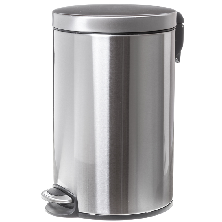 Pedalspand - 12L - Satin rustfrit stål