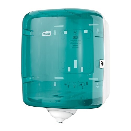 Dispenser centrummatet M4 - Tork Reflex turkis/hvidt arkmat