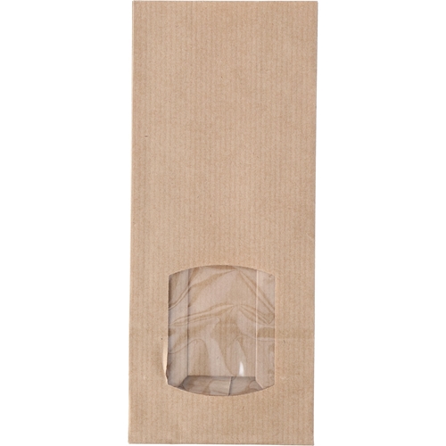 Brödpåse med fönster - 80x50x190mm brun - 1000 st