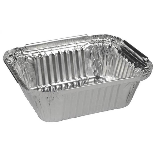Aluminium tray - 435ml food tray with folded edge - 100 pcs