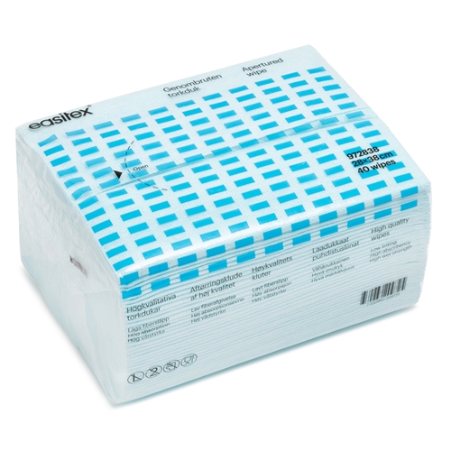 Rengøringsklud EasiTex 97 - 28x38 cm z-fold turkis - 400 stk.
