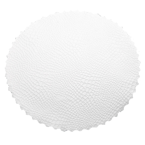 Doily paper lace round - 26cm white embossed - 500 pcs