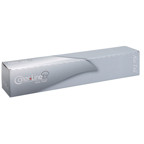 Aluminium foil with tear edge - 44cmx150m 14my with cut-box