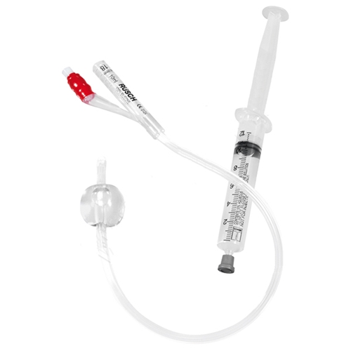 2-tie katetri AquaFlate-ruiskulla - 10 ml ch20 40 cm silikoni Nel - 5 kpl
