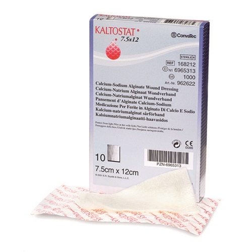 Alginatbandage Kaltostat - 7,5x12 cm - 10 stk