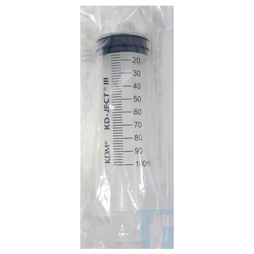 Luer-lock sprøjte 3-komponent KD-Ject - 100 ml graduering 2 ml centreret - 25 stk.
