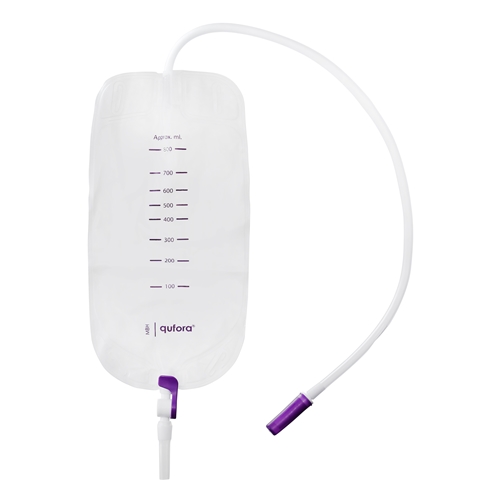 Tømbar urinpose Qufora - 0,8L 50cm Q-flow afklippelig - 25 stk