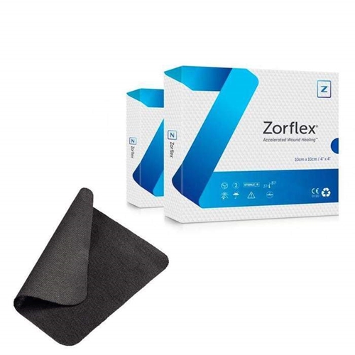 Zorflex kulbandage - 10x10 cm antimikrobiel - 10 stk