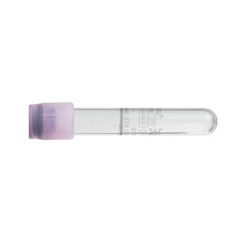 Vakuumrör BD Vacutainer transparent etikett – 5/3ml K2EDTA lila – 100 st