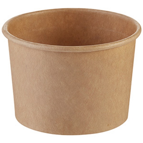 Bæger papir/PE til suppe/wok - 230ml Ø90/80x60mm brun - 50 stk